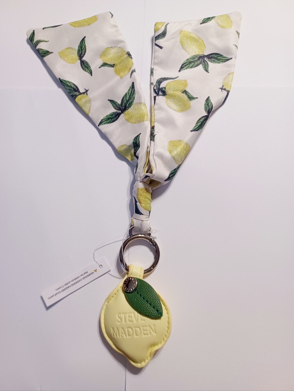 Steve Madden Yellow Lemon & Scarf Key Ring/Bag Charm